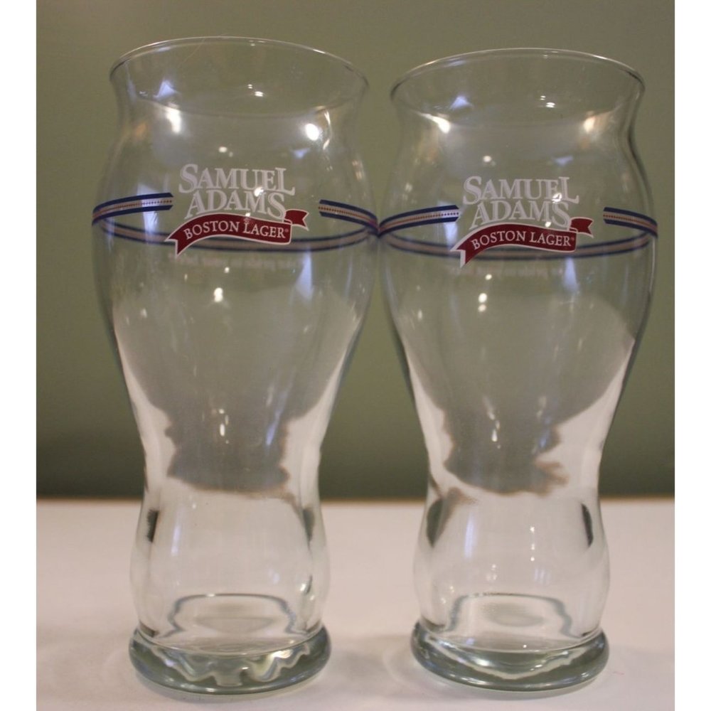 Two Samuel Adams Boston Lager Glasses